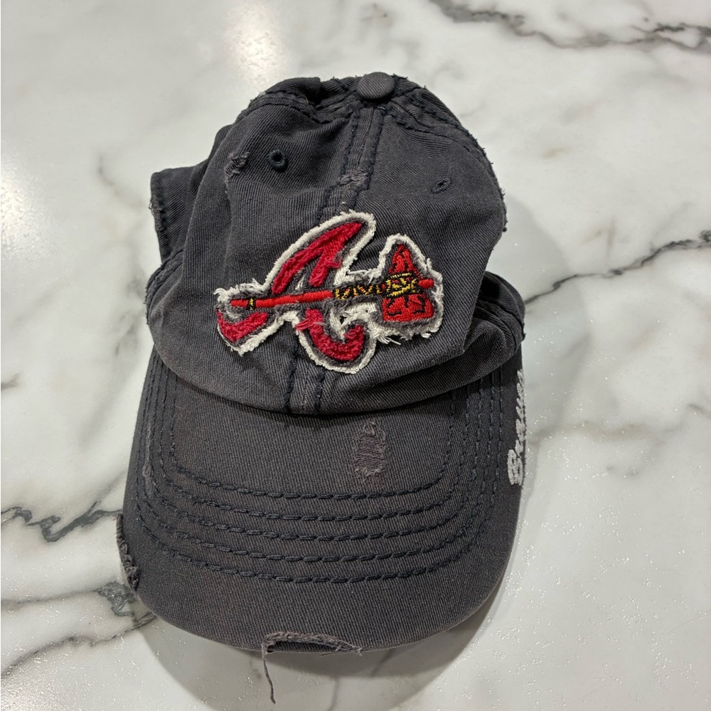 Distressed Atlanta Braves Baseball Cap